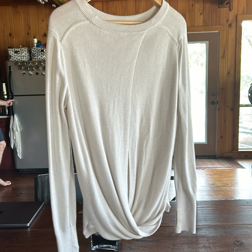 lululemon Bring it Backbend Sweater - Heathered Dune - size 8